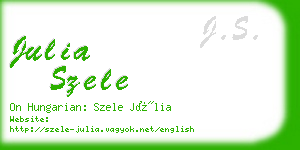 julia szele business card